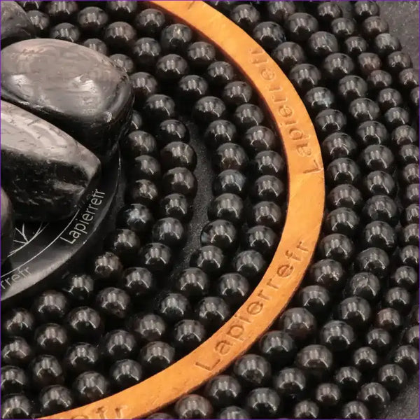 perle pierre naturelle hyperstène ronde en 4/6/8/10mm pour bijoux et lithothérapie - La Pierre Fr 