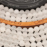 Perles Jade Blanc 6 mm en pierre naturelle, Qualité AAA