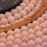 Perles Jade Rose en pierre naturelle ronde 4mm, 6mm, 8mm, 10mm - Qualité AA+ pour la création de bijoux et lithothérapie