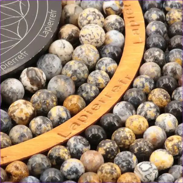 Perles Jaspe Orbiculaire en pierre naturelle ronde 6/8/10 mm de Qualité AAA, pour la création de bijoux et lithothérapie