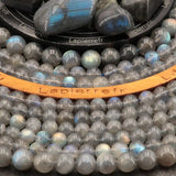 Perles Labradorite Bleue 6 mm en pierre naturelle, Qualité AAA