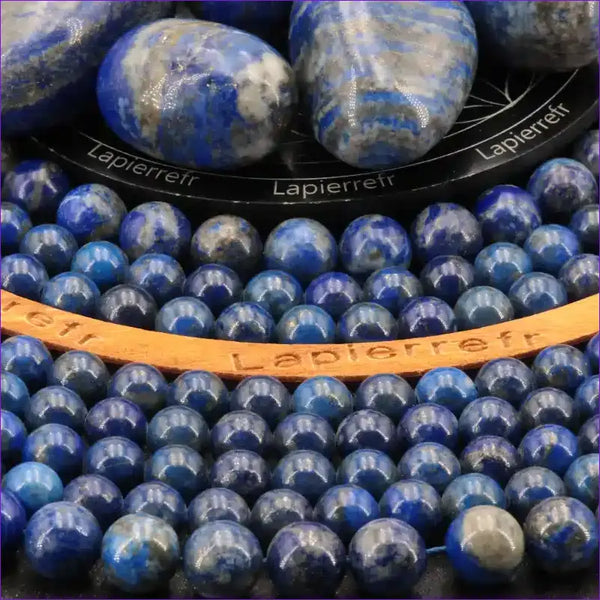 Perles Lapis Lazuli en pierre naturelle ronde 4/6/8/10 mm de Qualité AAA, pour la création de bijoux et lithothérapie