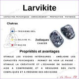 Perles Larvikite en pierre naturelle - Qualité AAA perle