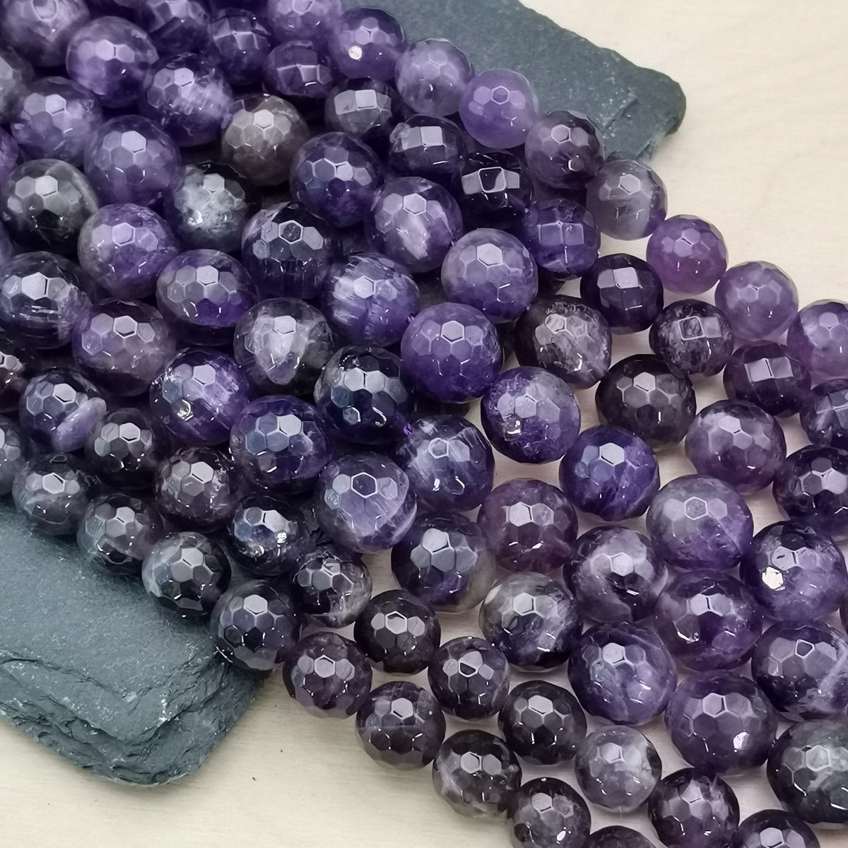 Perles de pierre améthyste de 6 mm pour la lithothérapie