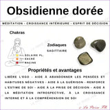 Perles Obsidienne Dorée en pierre naturelle - Qualité AAA perle informatif guide doré obsidienne propriétés
