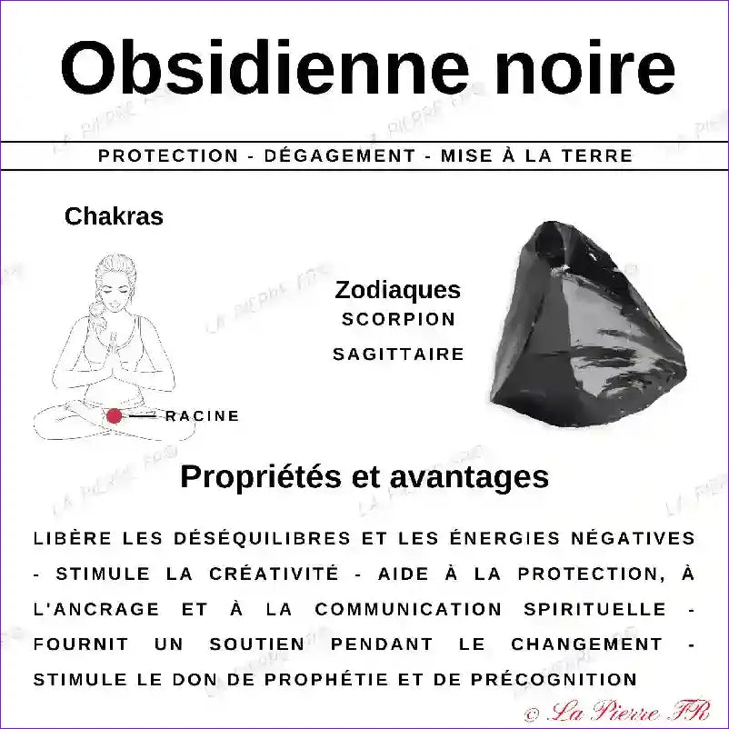 Perles Obsidienne Noire en pierre naturelle - Qualité AAA perle