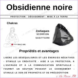 Perles Obsidienne Noire en pierre naturelle - Qualité AAA perle