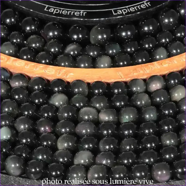 Perles Obsidienne Oeil Céleste en pierre naturelle ronde 4/6/8/10 mm de Qualité AAA, pour la création de bijoux et lithothérapie