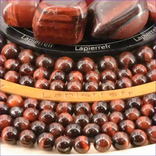Perles pierres naturelles en œil de Tigre véritable ronde en 4mm 6mm 8mm 10mm - La Pierre Fr 