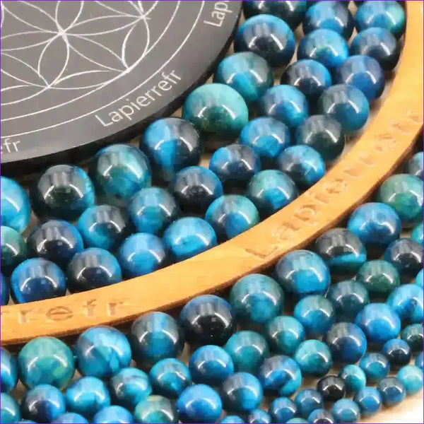 Perles Œil de Tigre bleu - La Pierre FR