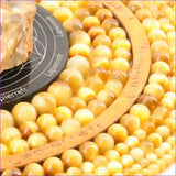 Perles pierres naturelles oeil de tigre jaune ronde en 4mm 6mm 8mm 10mm -La Pierre Fr