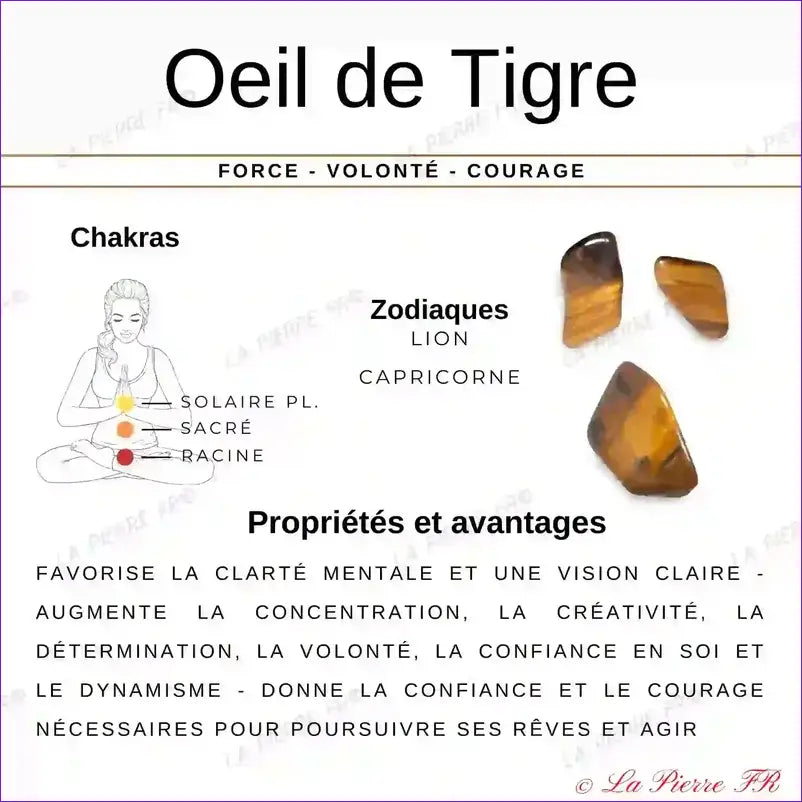 Perles Œil de Tigre (Qualité AAA) perle pierre naturelle guide propriétés du tigre œil