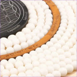 Perles Onyx blanc en 4mm 6mm 8mm & 10mm | Perles pierres naturelles - La Pierre FR
