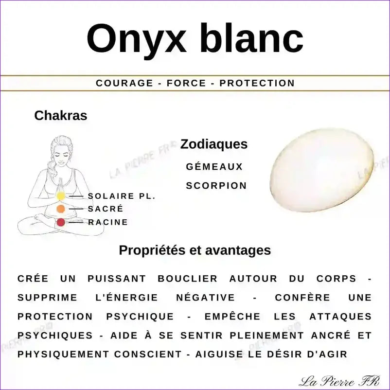 Perles Onyx blanc en 4mm 6mm 8mm & 10mm | Perles pierres naturelles - La Pierre FR