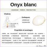 Perles Onyx blanc en 4mm 6mm 8mm & 10mm | Perles pierres naturelles - La Pierre FR