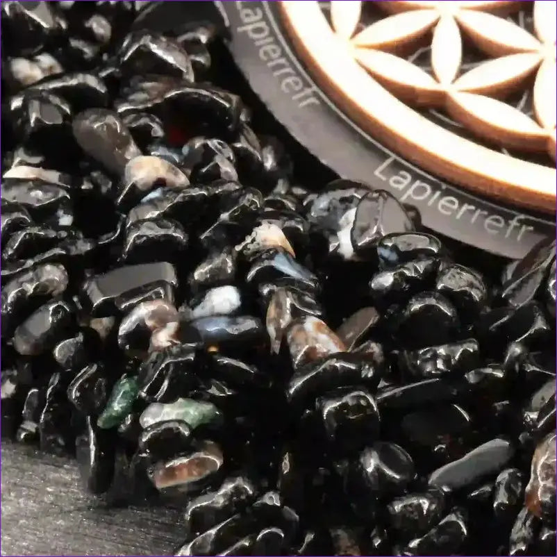 Perles pierres naturelles en Onyx noir - La Pierre FR