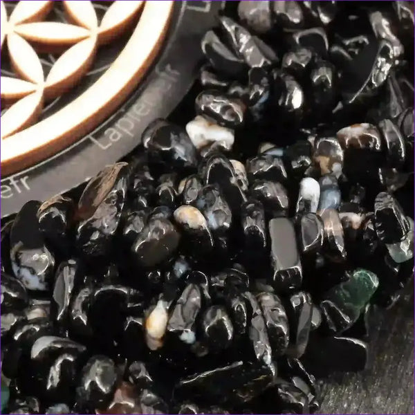 Perles pierres naturelles en Onyx noir - La Pierre FR