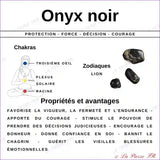 Perles Onyx Noir en pierre naturelle - Qualité AAA perle l’information propriétés avantages noir onyx