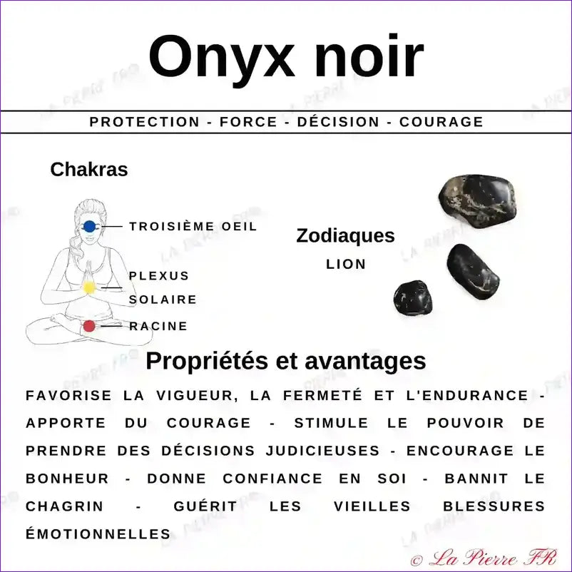 Perles Onyx Noir Mat en pierre naturelle - Qualité AAA perle guide propriétés avantages noir onyx