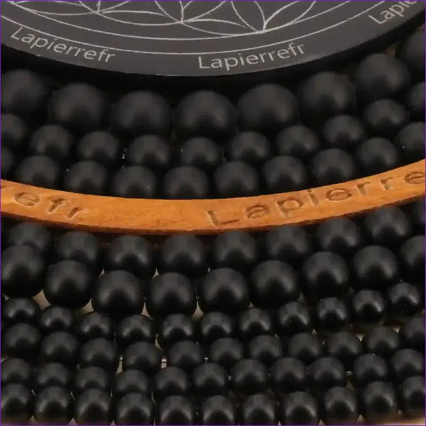 Perle pierre naturelle Onyx Noir ronde en 4/6/8/10mm pour bijoux et lithothérapie - La Pierre Fr 