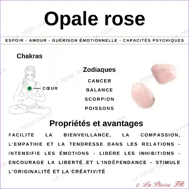 vertus de la perle en opale rose