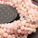Grosses perles Opale Rose de Chine 10 mm, Qualité AA+