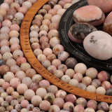 Perles Opale Rose du Pérou 6 mm en pierre naturelle, Qualité AA+