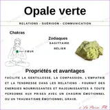 Perles Opale Verte en pierre naturelle - Qualité AA + perle