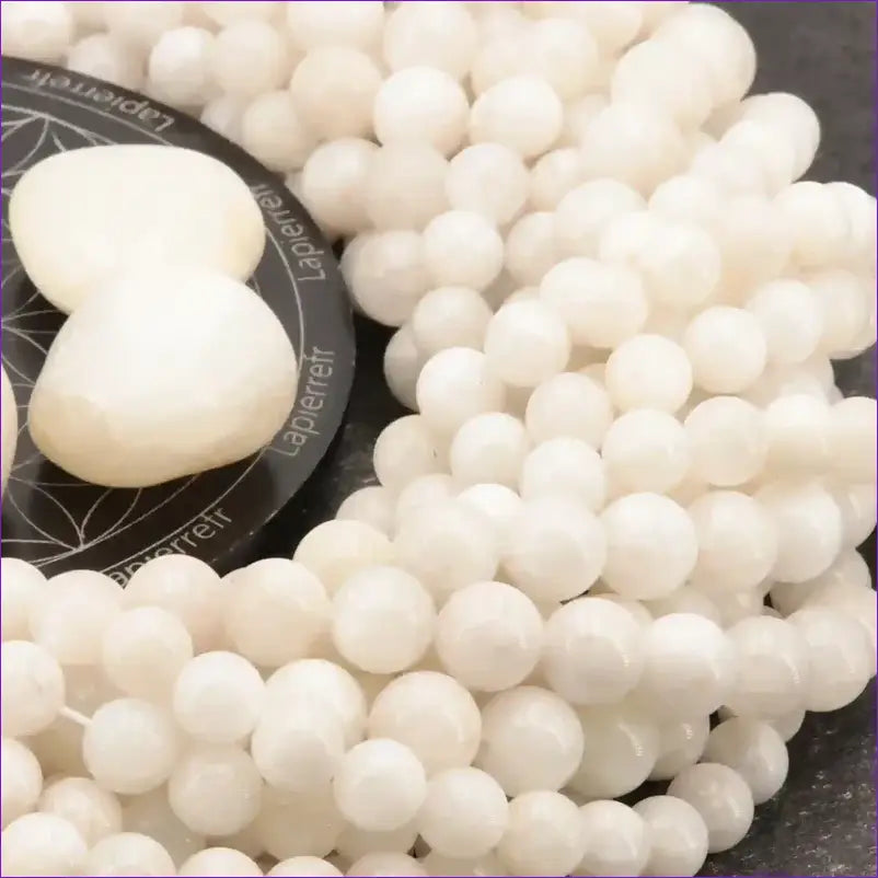 Perles Pierre de Lune en pierre naturelle ronde 6/8/10 mm de Qualité AAA, pour la création de bijoux et lithothérapie