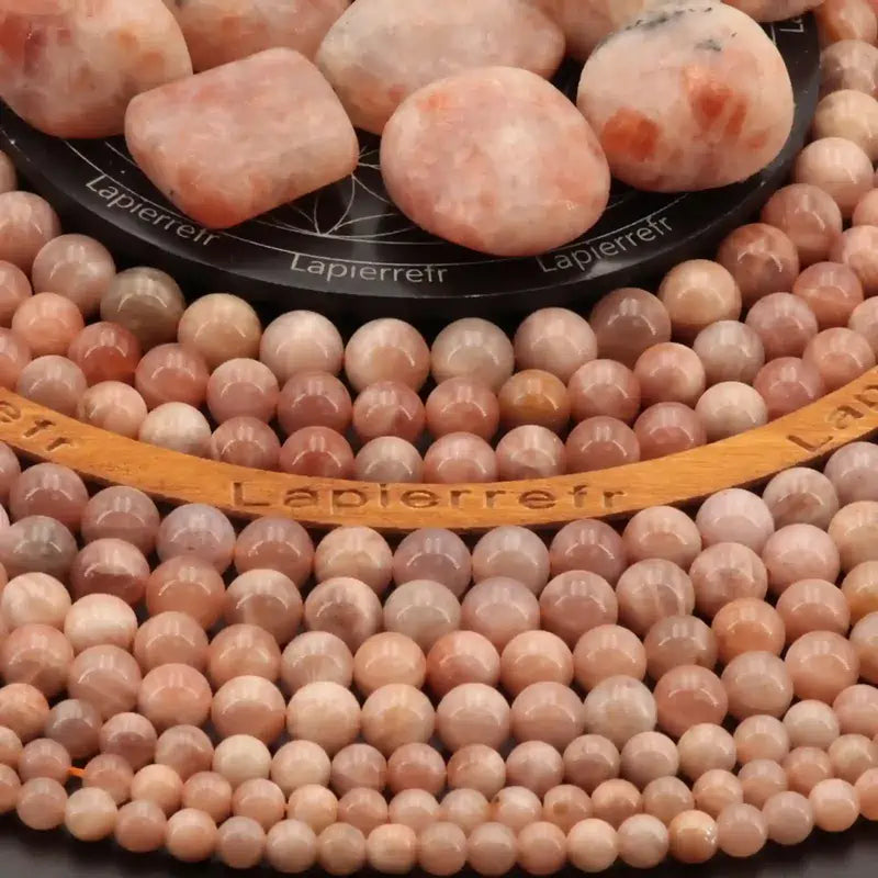 Perles pierre de soleil 10 mm pour bracelet homme