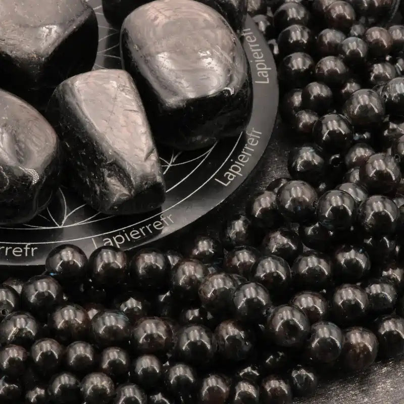 Perles pour bracelet en hypersthène de 6 mm