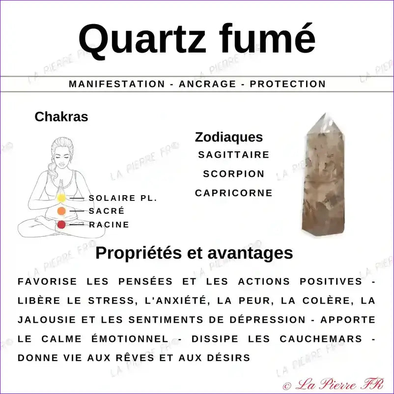Perles Quartz Fumé en pierre naturelle - Qualité AAA perle fumé quartz cristal l’information propriétés