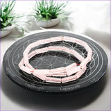 perle naturelle quartz rose en forme de tube