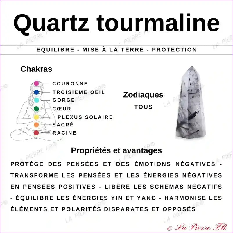 Perles Quartz Tourmaline Noire (Qualité AAA) perle pierre naturelle