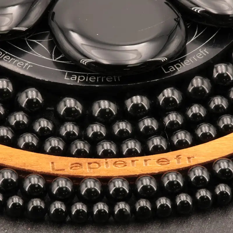 Perles spinelle noire 4 mm pour bijoux fins