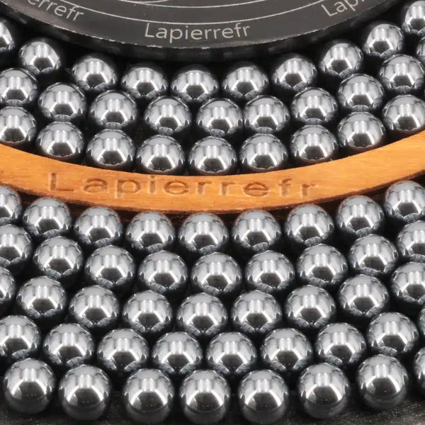 Perles térahertz 6 mm pour bracelet fin et léger