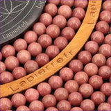 Perles Thulite en pierre naturelle ronde 6mm, 8mm - Qualité AA+ pour la création de bijoux et lithothérapie