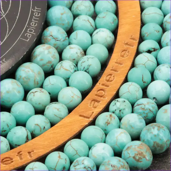Perles Turquénite Turquoise ronde en 4mm/6mm/8mm, Qualité AA+ pour la création de bijoux