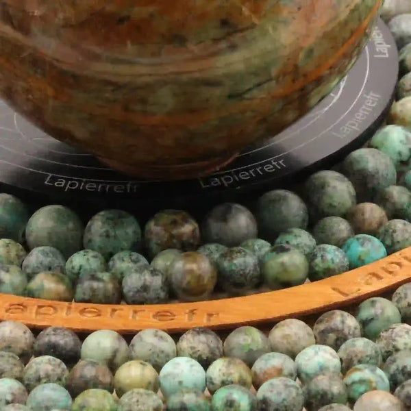 Perles turquoise africaine 10 mm pour bracelet homme nature