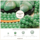 Perles Aventurine Verte 6 mm en pierre naturelle, Qualité AAA