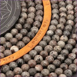 Perles Yooperlite en pierre naturelle ronde 6/8 mm de Qualité AA+, pour la création de bijoux et lithothérapie