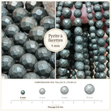 Petites perles Pyrite à facettes 4 mm