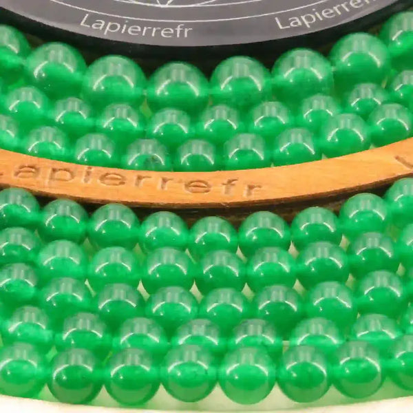 Perle jade vert 4 mm pour bracelet fin et boucles d'oreilles