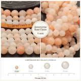 Petites perles Aventurine Rose Claire 4 mm, Qualité AAA