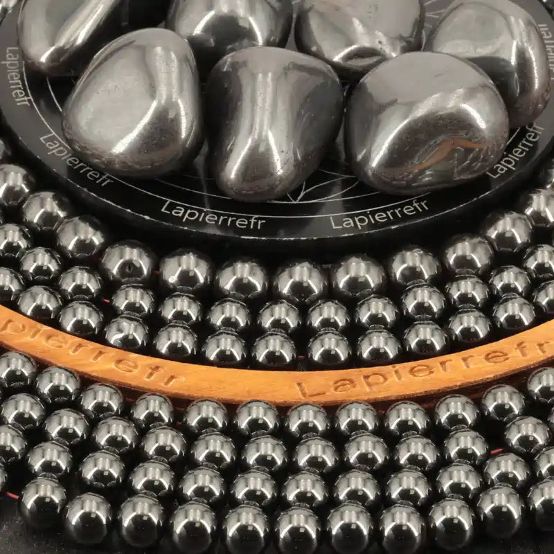 Perles hématite magnétique 4 mm pour colliers fins et bijoux délicats