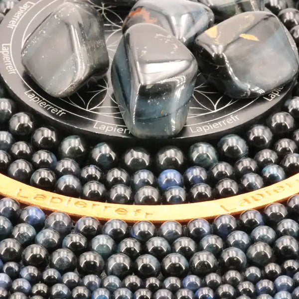 Petites perles œil de faucon 4 mm pour bijoux fins