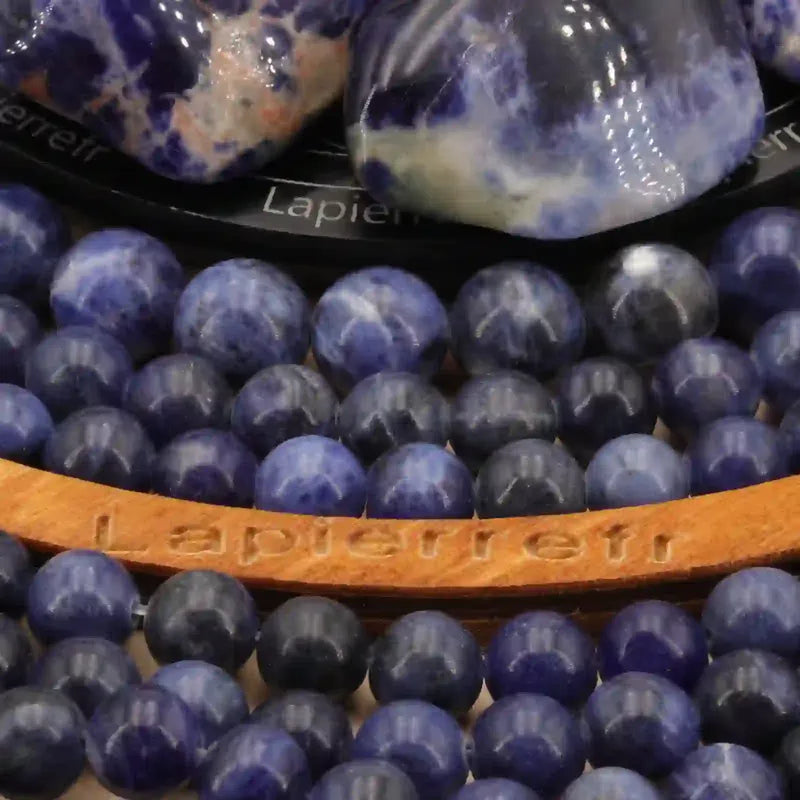 Petites perles sodalite 4 mm en pierre naturelle