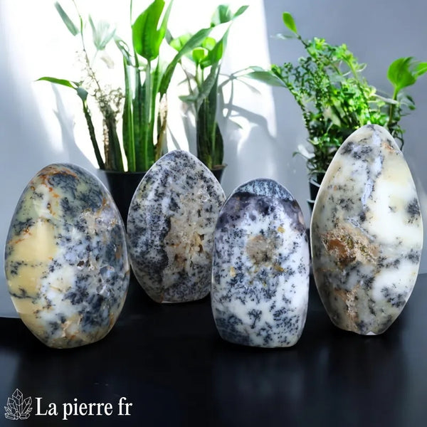 Pierre en Agate Dendritique naturelle et polie pour la lithothérapie