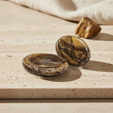 Pierre de Pouce Œil de Tigre pour Homme, Anti-Stress 4 cm