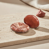Pierre de Pouce en Jaspe Rouge, Pierre de Poche de 4 cm